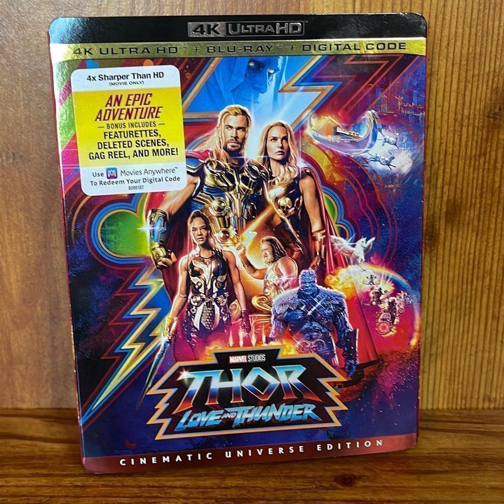 Thor: Love and Thunder Feature 4K UHD Blu-Ray and digital ‎ NEW